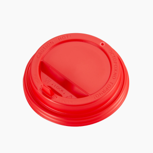 Крышка для бумажного стакана d-90мм красная (100шт/уп)