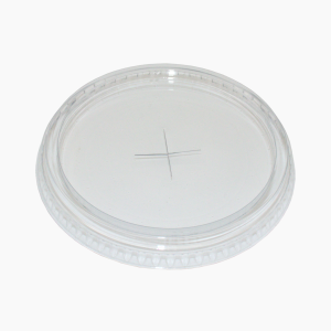 Крышка прозрачная d-95мм плоская с крест. отверстием СТП (50шт/уп)