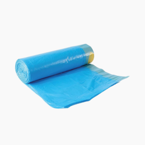 Пакет для мусора 60л с завязками Синий 14мкм (10шт/рул)