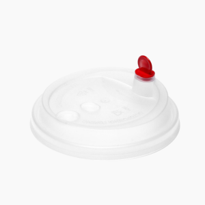 Крышка (тип А/сборная) матовая D-90мм TL90 с заглушкой красная "пробка" цвет прозр. ОЗЛП/ВЗЛП (50шт/уп)(600шт/кор)