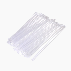 Трубочки для коктейля d-8мм l-240мм прозрачные в индивид. упаковке (500шт/уп)