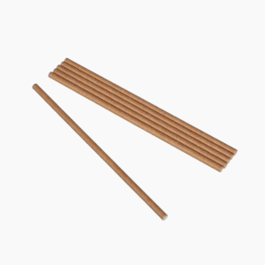 Трубочки бумажные одноразовые d-6мм, 195мм, крафт в инд. упак. (150шт/уп)