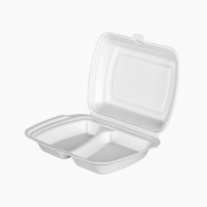 Ланч-бокс ВПС 2 деления 255х190х70мм Эконом Белый (100шт/уп)