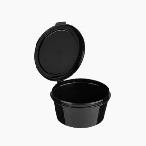 Соусница 50мл с крышкой черная (80шт/уп)