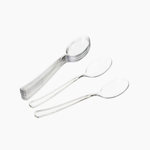 Мини-ложка 100мм прозрачная (50шт/уп)