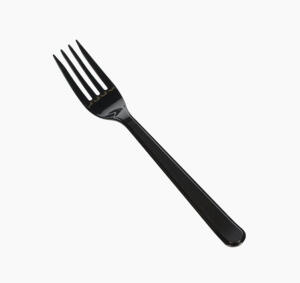 Вилка пластиковая 180мм черная Премиум (50шт/уп)