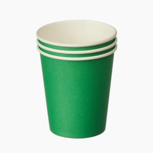 Стакан бумажный 250мл d-80мм Зеленый (50шт/уп)
