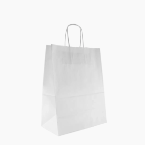 Пакет бумажный 220х120х250 белый с кручеными ручками (250шт/кор)