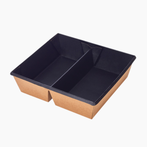 Контейнер 1200мл, черный, 2-сегментный OneClick bottom 1200DB/bBLACK (20шт/уп)(180шт/кор)