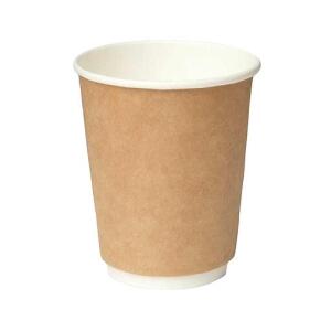 Стакан бумажный 2сл 350мл d-90мм Крафт (25шт/уп)