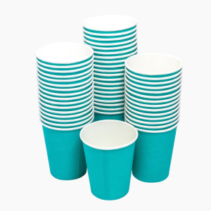 Стакан бумажный 350мл d-90мм Бирюзовый (50шт/уп)