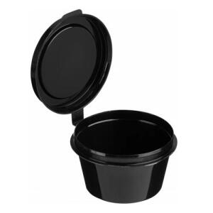 Соусница 30мл с крышкой черная (80шт/уп)