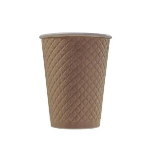 Стакан бумажный с конгревом 2сл 350мл d-90мм Крафт (25шт/уп)