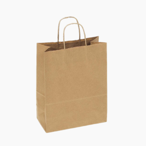 Пакет бумажный с кручеными ручками крафт 260х150х350 (250шт/кор)
