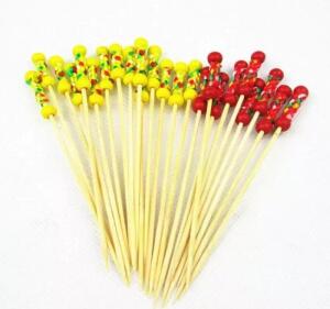 Пика для канапе красно-желтая 12см (100шт/уп)