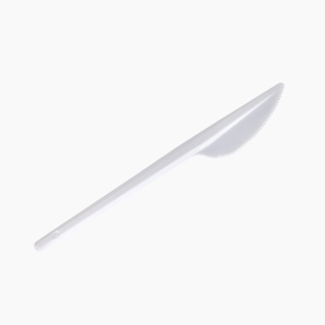 Нож пластиковый 165мм цвет белый (100шт/уп)