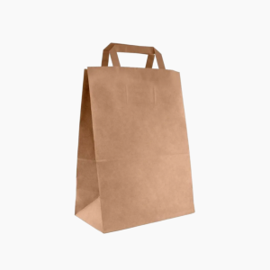 Пакет бумажный 280х150х320мм с плоскими ручками крафт (250шт/кор)