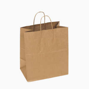 Пакет бумажный 350х150х450мм с кручеными ручками Крафт (250шт/кор)