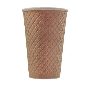 Стакан бумажный с конгревом 2сл 450мл d-90мм Крафт (25шт/уп)