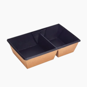 Контейнер 800мл, черный, 2-сегментный OneClick bottom 800/bBLACK (50шт/уп)(300шт/кор)