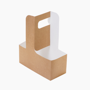 Держатель для 2х стаканов цвет Крафт OSQ (500шт/уп)