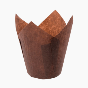 Форма бумажная Тюльпан d-50мм цвет Коричневый (250шт/уп)(4000шт/кор)