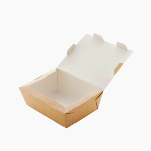 Контейнер бумажный 1000мл 190х150х50мм LUNCH Крафт/Белый OSQ (250шт/кор)