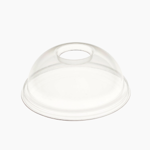 Крышка прозрачная d-95мм купольная с отверстием (50шт/уп)