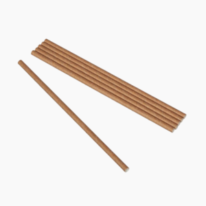 Трубочки бумажные одноразовые d-6мм, 197мм, крафт в инд. упак. (250шт/уп)