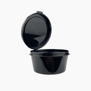 Соусница 80мл с крышкой черная (80шт/уп)