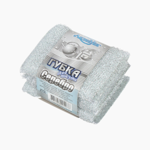 Губка для посуды "серебро" (3шт/уп)
