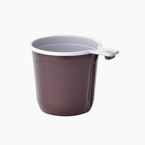 Чашка кофейная ЭКО цвет коричнево-белый 200мл (50шт/уп)