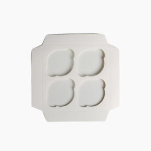 Вкладыш в коробку для 4 капкейков белый