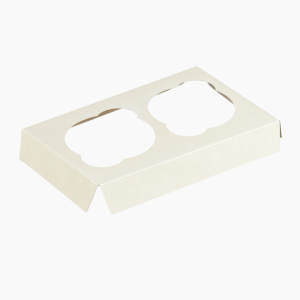 Вкладыш в коробку для 2 капкейков белый