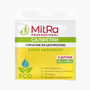 Салфетка губчатая Paterra(3шт/уп)