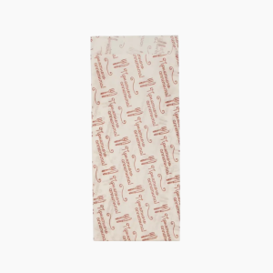 Пакет с плоским дном жиростойкий 220х90х40 белый с рисунком (100шт/уп)